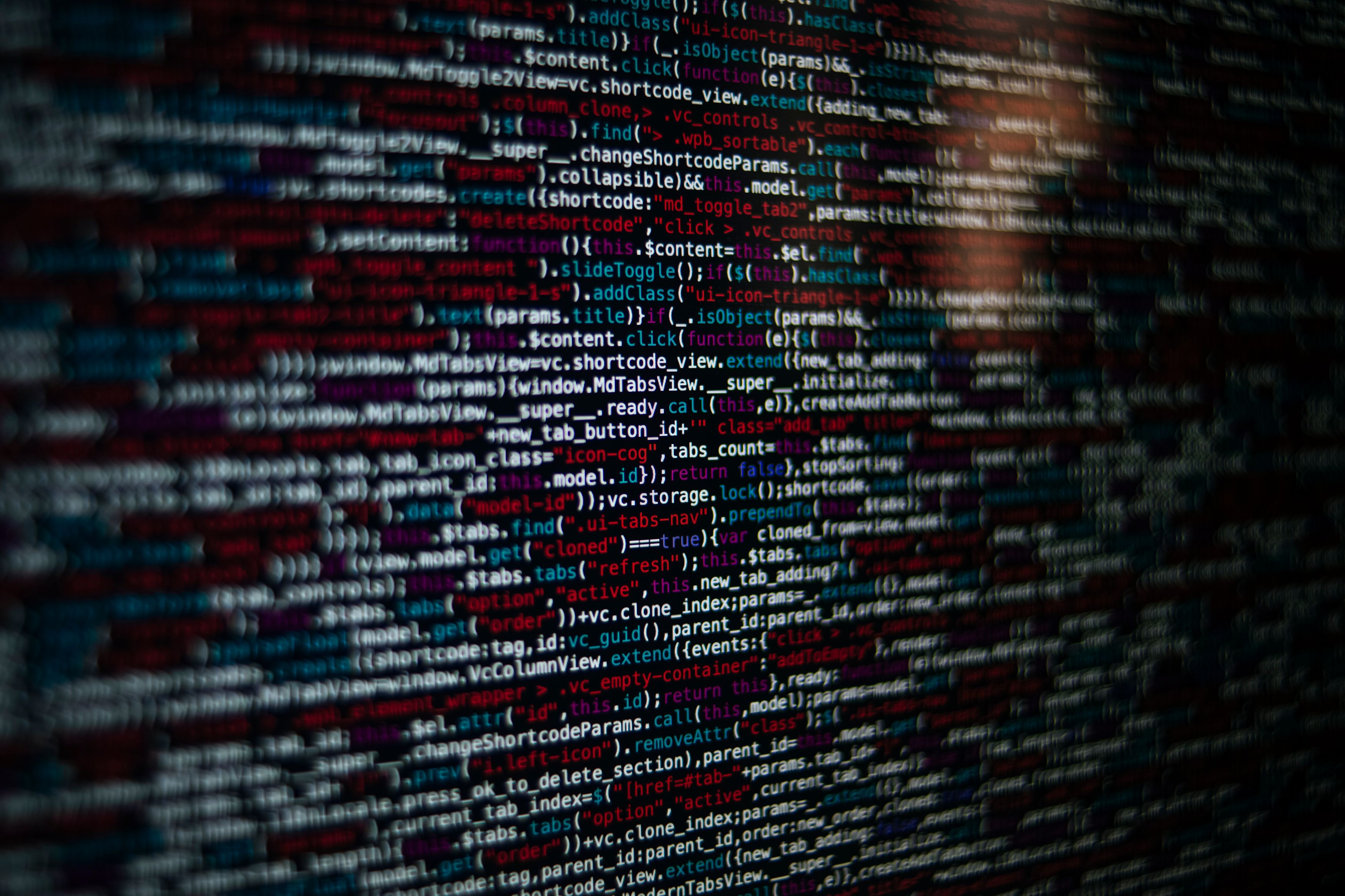 Computer screen displaying lines of programming code
